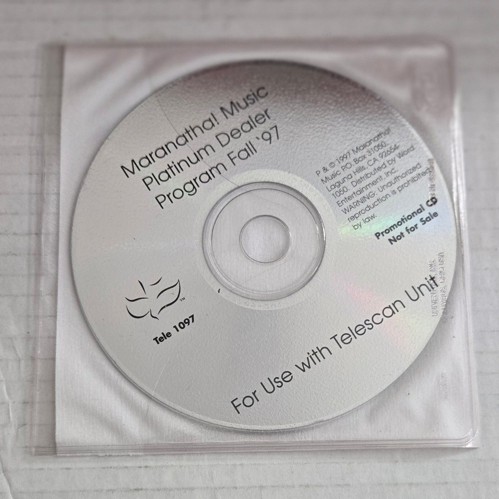Maranatha Music Platinum Dealer Program Fall 1997 Promo CD Telescan Tele 1097